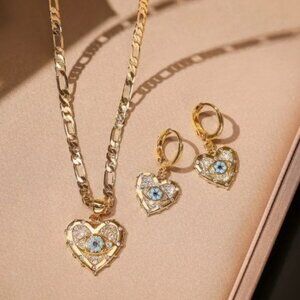 💥14K Golden Plated Neckklace and Earrings Luxury